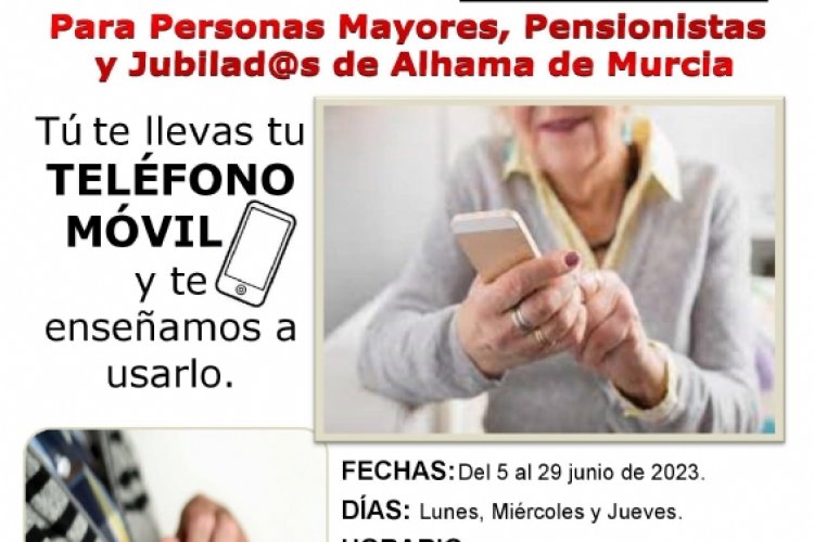 Curso de manejo de teléfonos móviles para mayores, pensionistas y jubilados