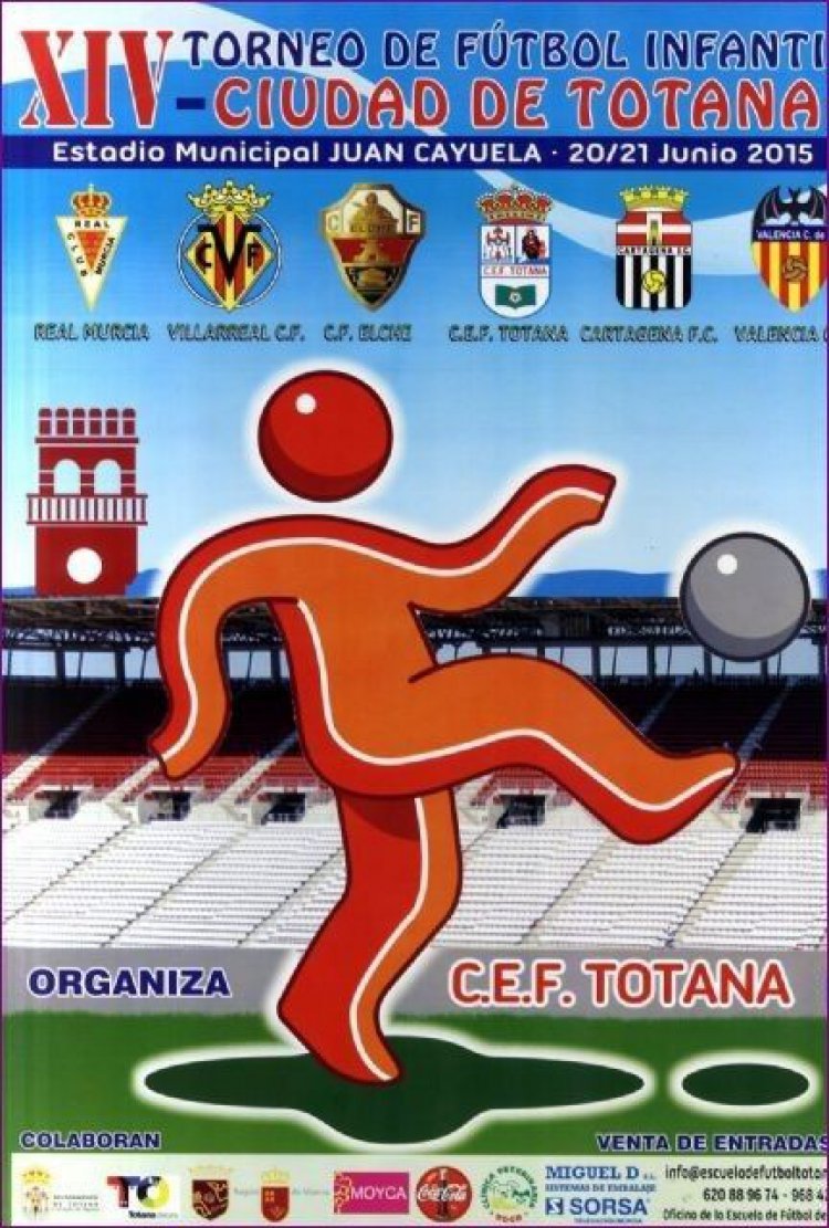 Seis equipos participan este fin de semana en el XIV Torneo de Fútbol Infantil “Ciudad de Totana” que se celebrará en el estadio municipal “Juan Cayuela”
