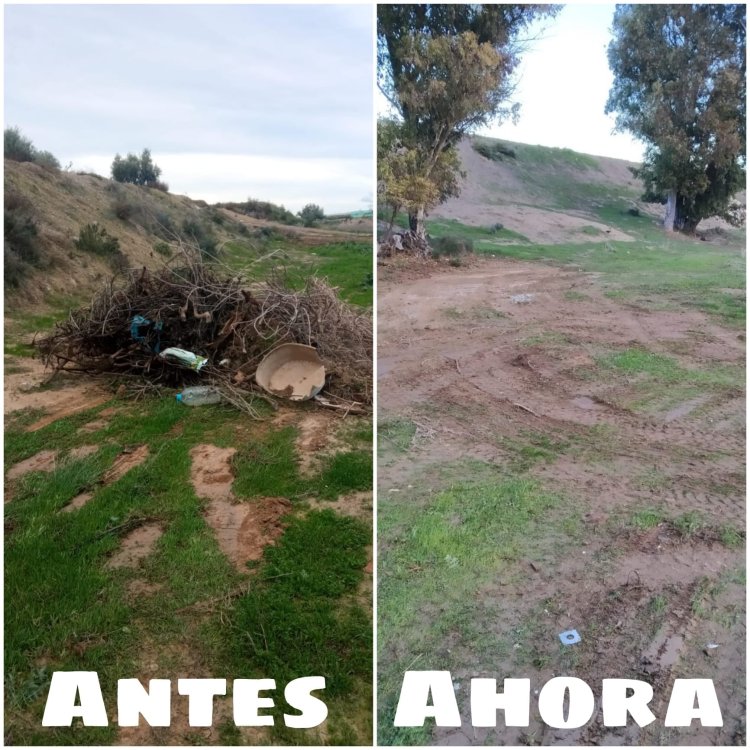 El Ayuntamiento de Lorca realiza intervenciones de limpieza en las ramblas de Biznaga y Béjar y en el Camino Casa Mella y recoge 18 toneladas de residuos