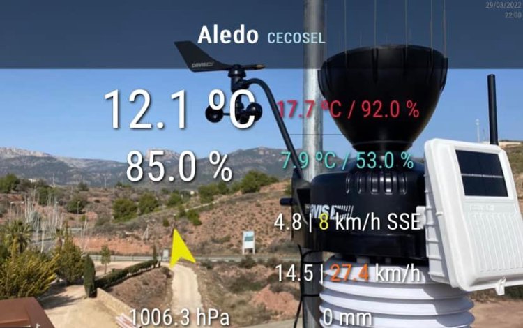 El Ayuntamiento de Aledo ha instalado una Estación Meteorológica en Aledo.
