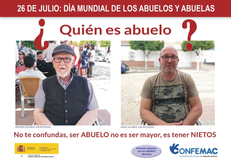 El Ayuntamiento de Lorca conmemora el Día Mundial de los Abuelos y las Abuelas que se celebra el  26 de julio