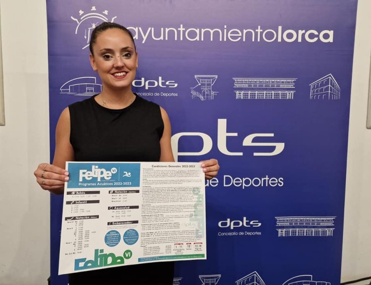 La Concejalía de Deportes. Ayuntamiento de Lorca abre el plazo de preinscripción  para los programas acuáticos en los complejos deportivos Felipe VI y San Antonio