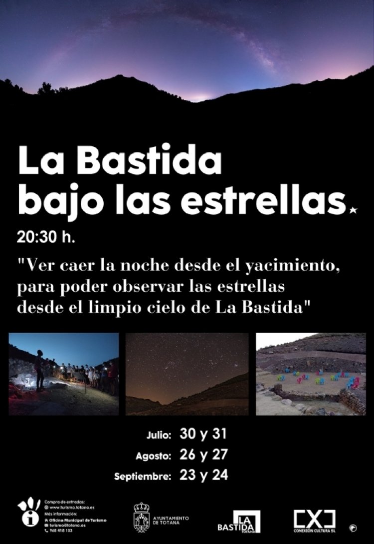 Los próximos días 26 y 27 de agosto tendrán lugar nuevas visitas al programa “La Bastida bajo las estrellas”