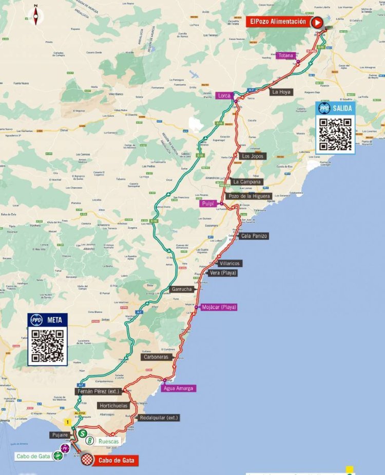 Este miércoles se establecerán modificaciones de tráfico con motivo del paso por Lorca de la Vuelta Ciclista a España