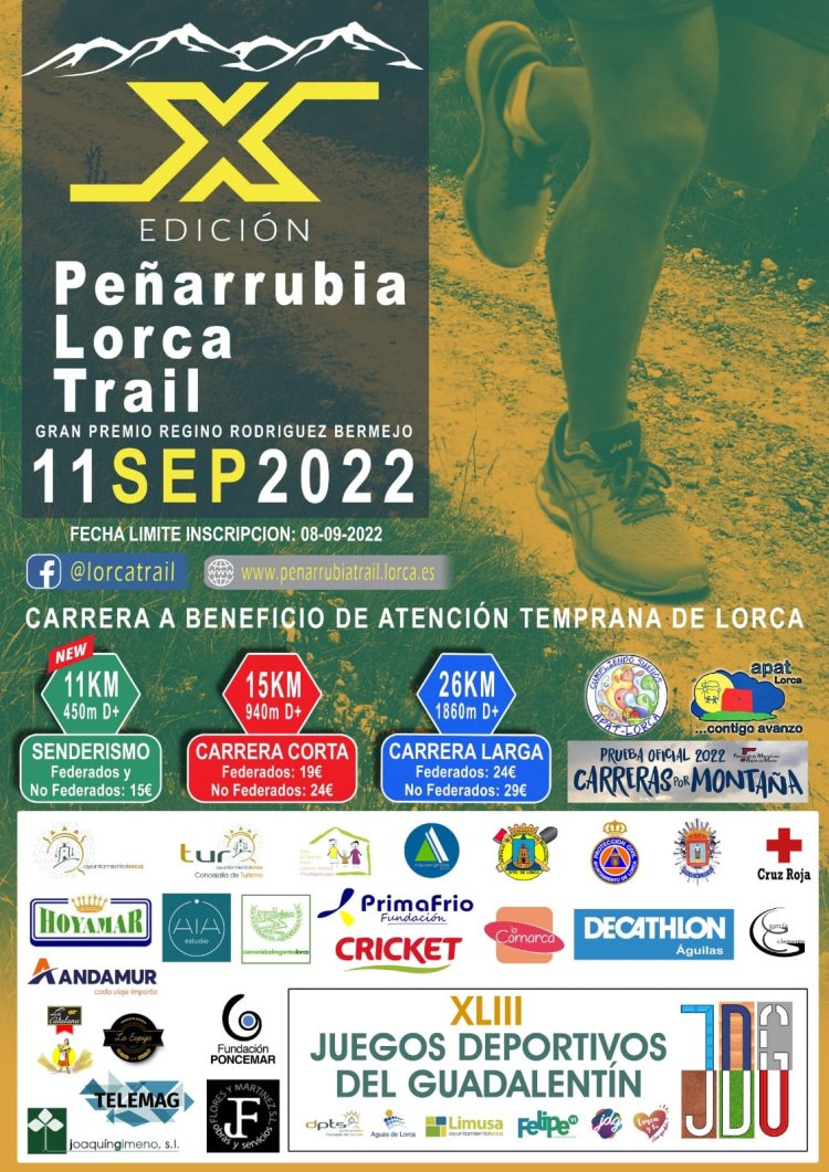 La Peñarrubia #Lorca Trail  celebra su décimo aniversario con cambios en el recorrido para pasar por el Castillo