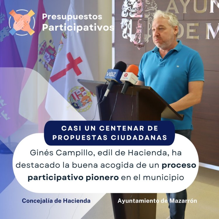 MAZARRON: LOS PRESUPUESTOS PARTICIPATIVOS RECOGEN CERCA DEL CENTENAR DE PROPUESTAS CIUDADANAS
