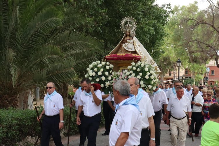Multitudinario traslado de la patrona de #Lorca, la Virgen de las Huertas, desde su santuario hasta la iglesia de San Cristóbal