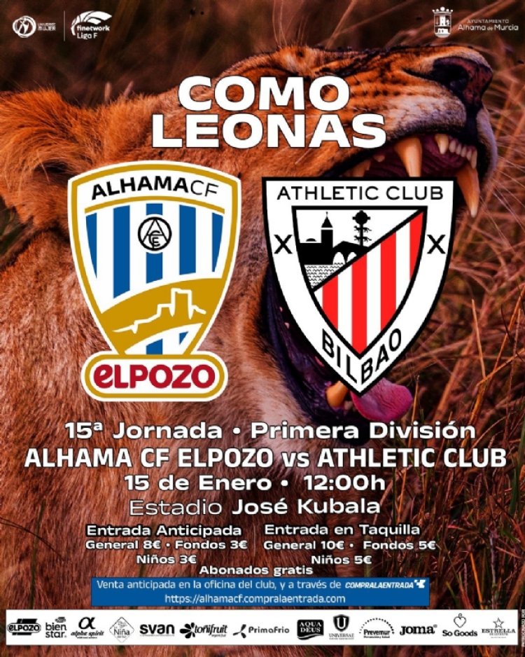 El equipo femenino Alhama CF ElPozo, de Primera División, entrena esta tarde en el Complejo Deportivo “Guadalentín” de El Paretón
