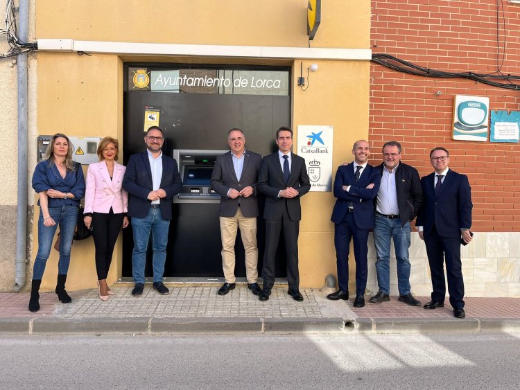 La Parroquia recupera el servicio de cajero automático  gracias a un convenio subscrito  entre el Ayuntamiento de #Lorca, la Comunidad Autónoma y las entidades bancarias
