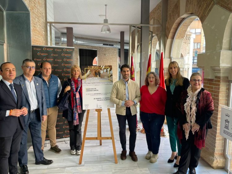El Palacio Almudí de Murcia acogerá el próximo 26 de marzo un concierto de marchas de Semana Santa a cargo de la Agrupación Musical Las Musas de Guadalupe, a beneficio de D´Genes