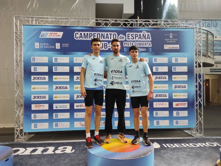 Los atletas del Club Atletismo Alhama Daniel Cerón y Marcelo Belchí han participado este fin de semana en el 'XXXVI Campeonato de España Sub16 en Pista Cubierta' en #Ourense.