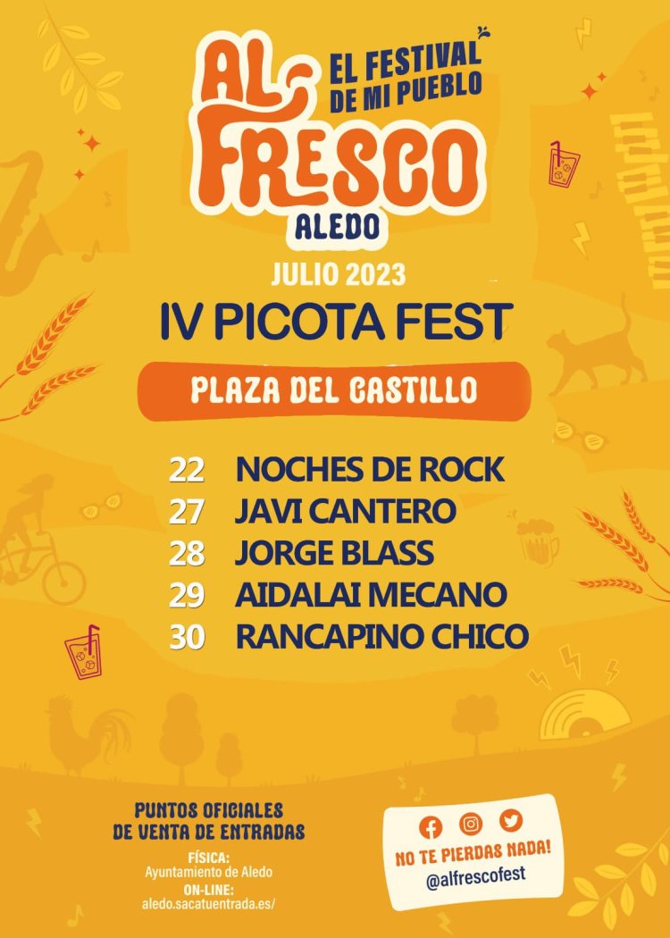 Llega una nueva edición del Picota Fest, donde de nuevo artistas que recorren numerosos países, estarán en Aledo.