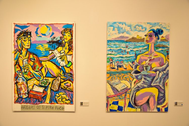 La exposición Mazarrón -Nostalgia de Futuro de Vicente Tiburcio ilumina el presente con colores del pasado.