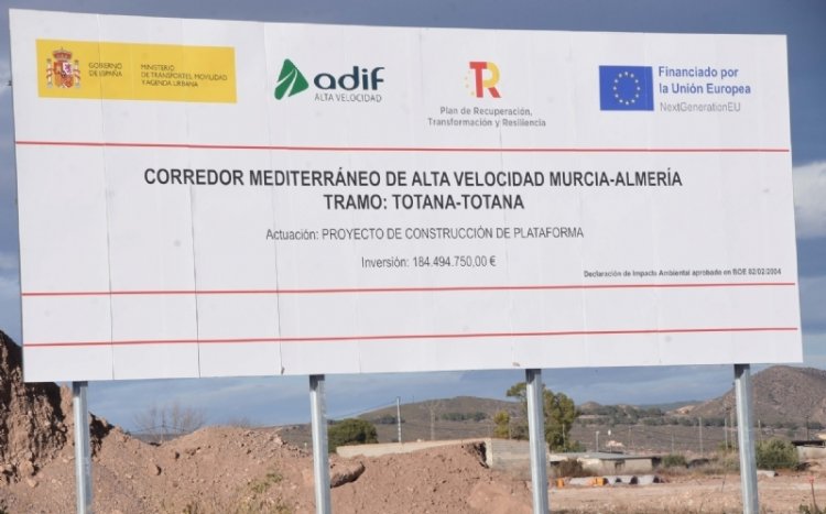 El alcalde insta a los vecinos a que presenten alegaciones en relación al proyecto del terraplén del Corredor Mediterráneo de AV en el tramo Totana-Totana, cuyo plazo finaliza el 22 de febrero